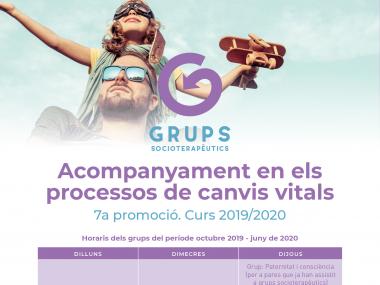 Cartell Preinscripció als grups socioterapèutics per al curs 2019-2020