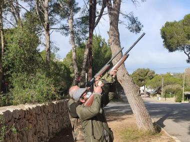 Batuda contra la processionària per part de l'Associació de Caçadors de Manacor. 