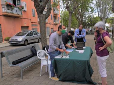 Punt informatiu al passatge de Son Fortesa. 