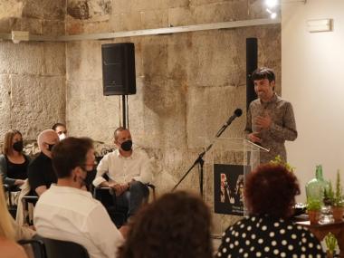 El gerent de la Institució Pública Antoni M. Alcover, Joan Sitges, durant la seva intervenció. 