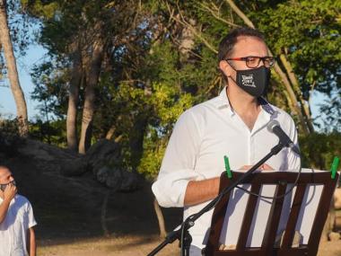 El batle de Manacor, Miquel Oliver, durant la seva intervenció. 