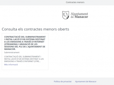 La nova plataforma web municipal. 