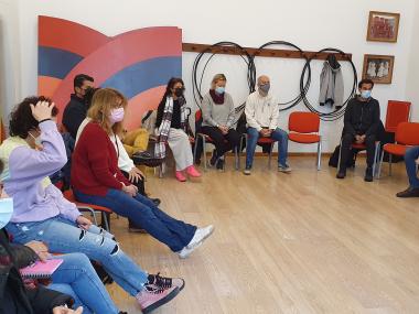 La primera sessió del taller Llengua divertida. 