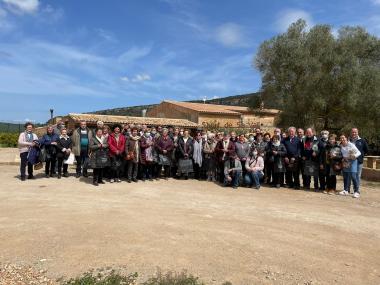 Moment de la visita a s'Hort de sa Vall. 