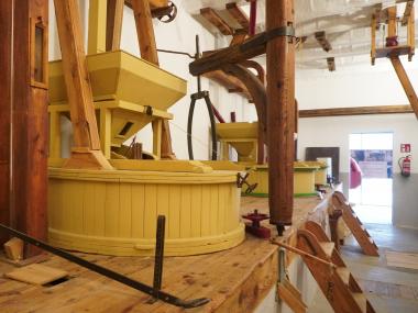 Presentació del nou espai museogràfic de la farinera d'en Beió, aquest dilluns. 