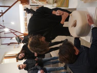 Presentació del nou espai museogràfic de la farinera d'en Beió, aquest dilluns. 