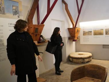 Presentació del nou espai museogràfic de la farinera d'en Beió, aquest dilluns. 