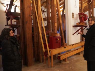 Presentació del nou espai museogràfic de la farinera d'en Beió, aquest dilluns. 