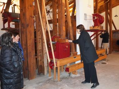 Presentació del nou espai museogràfic de la farinera d'en Beió, aquest dilluns. 