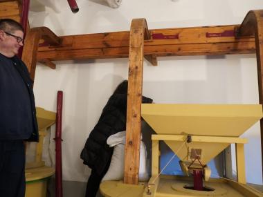 Presentació del nou espai museogràfic de la farinera d'en Beió, aquest dilluns. 