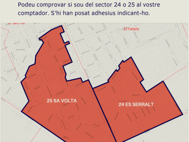Sectors 24 i 25 que ja reben aigua potable. 