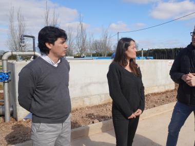 El batle de Manacor, Miquel Oliver; la presidenta de la SAM, Cristina Capó; i el vicepresident de la SAM, Sebastià Nadal.