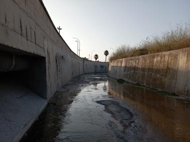 Torrent de Manacor al pas per la ronda de Felanitx.