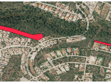 Zones d'actuació contra incendis a Cala Murada. 