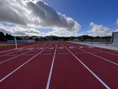 Pista d'atlestisme del poliesportiu de la Torre dels Enagistes de Manacor. 