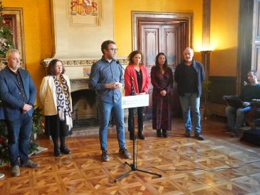 Miquel Oliver després de la signatura entre l'Ajuntament de Manacor, Consell de Mallorca i Govern de les Illes Balears el desembre de 2022. 