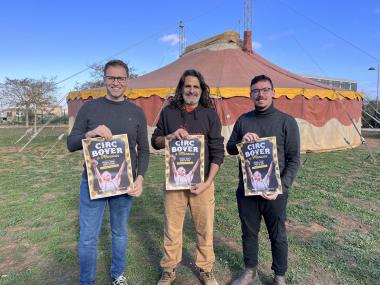 Miquel Oliver, Sebastià Jordà i Ferran Montero aquest dimarts de matí al parc de Na Molla. 