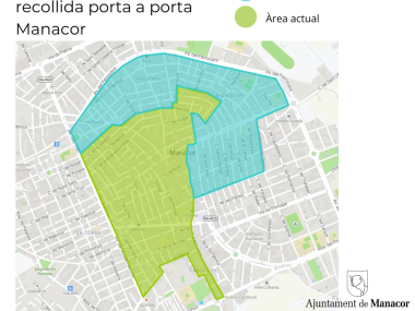 Mapa ampliació porta a porta 2024 Manacor. 