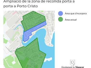 Mapa ampliació porta a porta Porto Cristo. 