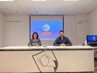 Sebastià Llodrà i Isabel Andreu, aquest dilluns en roda de premsa. 