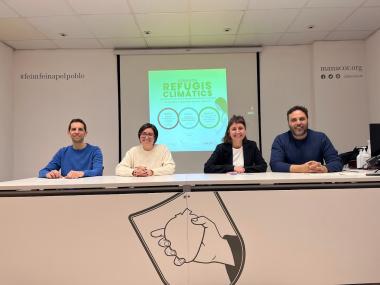 Sebastià Llodrà, Joana Maria Llull, Carme Gomila i Antoni Pascual en roda de premsa aquest dimecres. 