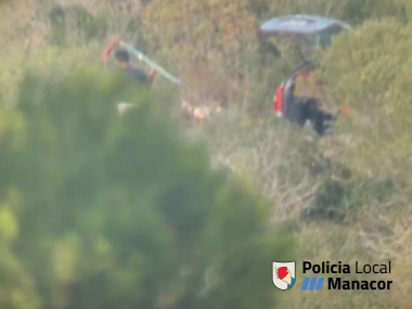 Abocament de vidres a Cales de Mallorca. 