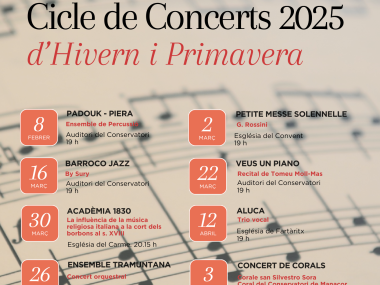 Cicle de concerts 2025 d'Hivern i Primavera 