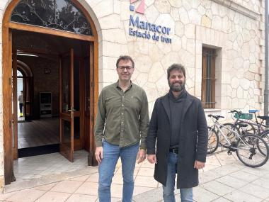El batle de Manacor, Miquel Oliver, i el delegat de Mobilitat, Mateu Marcé. 