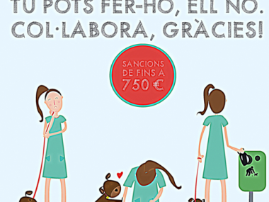 Nova campanya de conscienciació ciutadana:  “Tu pots fer-ho, ell no. Col.labora, Gràcies”