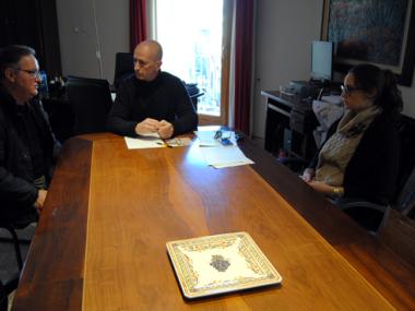 Reunió del batle de Manacor, Antoni Pastor,  amb la Plataforma ‘Mallorca diu no’