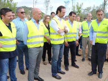 EL BATLE, ANTONI PASTOR ,VISITA  LES OBRES DE LA VIA VERDA MANACOR-ARTÀ