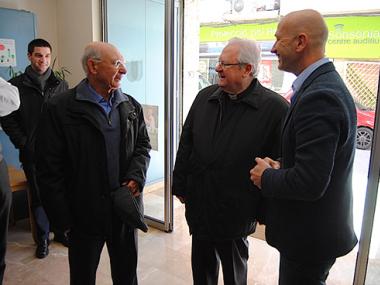 El batle de Manacor, Antoni Pastor, rep en audiència al Bisbe de Mallorca, Javier Salinas 