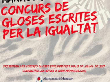 L’Ajuntament de Manacor anima tothom a participar en el primer Concurs de gloses escrites per la igualtat