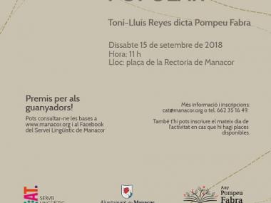 L'actor Toni-Lluís Reyes dicta Pompeu Fabra