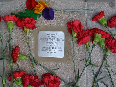 Manacor instal·la una Pedra de la Memòria en record al batle assassinat pel franquisme, Antoni Amer ‘Garanya’