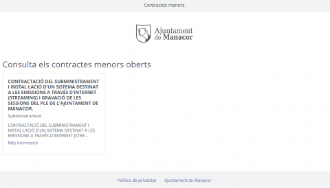 La nova plataforma web municipal. 
