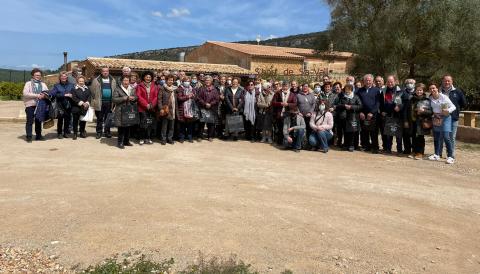 Moment de la visita a s'Hort de sa Vall. 