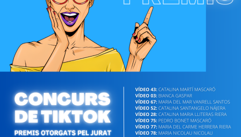 Guanyadors del concurs de Tik Tok 'Cerca la formiga al comerç local'.