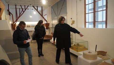 Presentació del nou espai museogràfic de la farinera d'en Beió, aquest dilluns. 