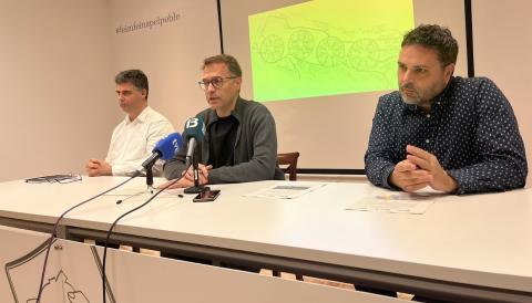 Miquel Oliver, Sebastià Llodrà i Francesc Grimalt, aquest dilluns en roda de premsa. 