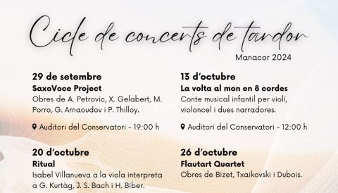 Cicle de concerts de tardor 2024. 