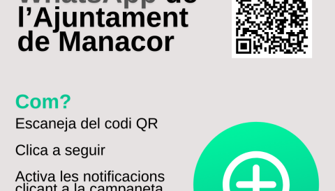 Nou Canal de WhatsApp de l'Ajuntament de Manacor 