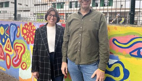 El batle de Manacor, Miquel Oliver, i la delegada d'Educació, Carme Gomila. 