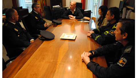 RECEPCIÓ DEL BATLE AL NOU INSPECTOR EN CAP DE LA POLICIA NACIONAL DE MANACOR  