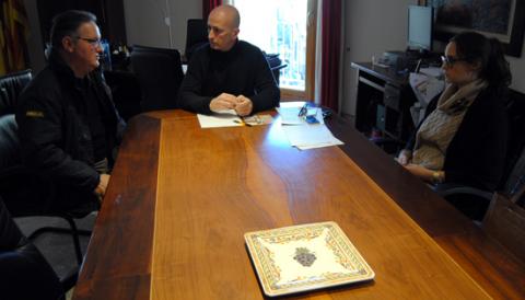 Reunió del batle de Manacor, Antoni Pastor,  amb la Plataforma ‘Mallorca diu no’