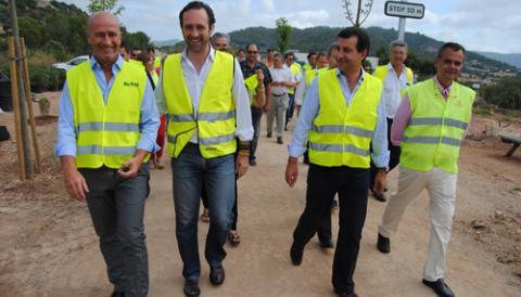 EL BATLE, ANTONI PASTOR ,VISITA  LES OBRES DE LA VIA VERDA MANACOR-ARTÀ