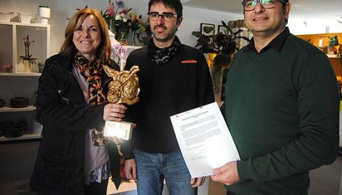FLORISTERIA SA MORERA, ACONSEGUIEX EL  1ER PREMI DEL CONCURS DE MOSTRADORS  SANTANTONIERS 