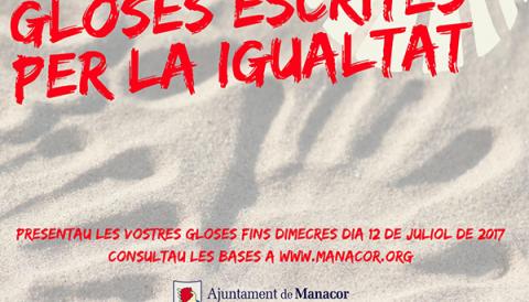 L’Ajuntament de Manacor anima tothom a participar en el primer Concurs de gloses escrites per la igualtat