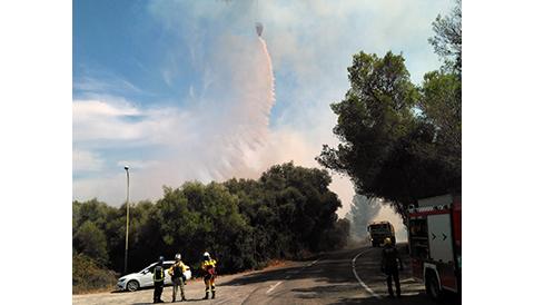 L’incendi iniciat als voltants de Cales de Mallorca ha deixat d’avançar amb la intervenció dels efectius d’emergències