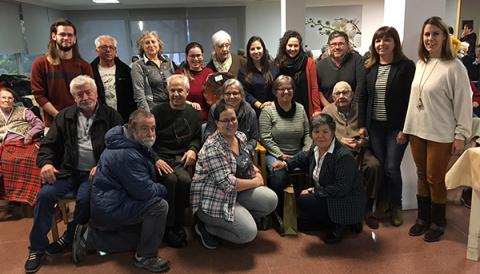 Els representants municipals feliciten Joan Gayà, el nou padrí del municipi, pel seu 100è aniversari